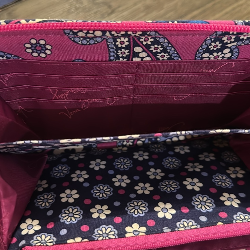 Vera Bradley Pink and Blue Paisley Wristlet - Picture 4 of 7